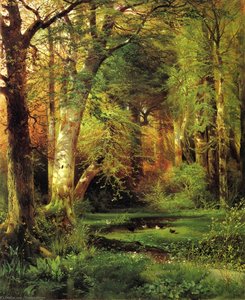 Forest Scene — Thomas Moran, Landscape Realism
