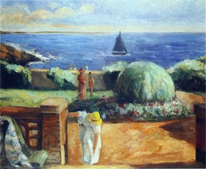 Women On The Terrace At Prefailles — Henri Lebasque
