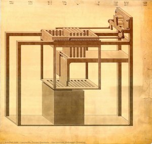 Mechanism. Unknown Drawing — Leonardo Torres Quevedo, Neoclassicism