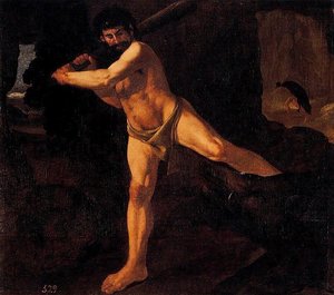 Lucha De Hércules Con El Jabalí De Erimanto — Francisco De Zurbarán, Spanish Baroque