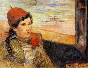 Young Woman At A Window — Eugène Henri Paul Gauguin
