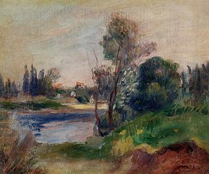 Banks Of A River 1 — Pierre-auguste Renoir, Impressionism