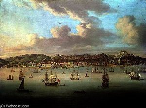The British Fleet Sailing Into Lisbon Harbour — Peter Monamy