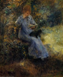 Woman With A Black Dog — Pierre-auguste Renoir, Impressionism