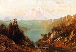 Mount Shasta From Castle Lake At Evening — Thomas Hill