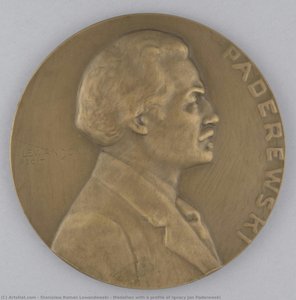 Medallion With A Profile Of Ignacy Jan Paderewski — Stanisław Roman Lewandowski