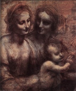 Madonna And Child With St Anne And The Young St John (detail) — Leonardo Da Vinci, High Renaissance