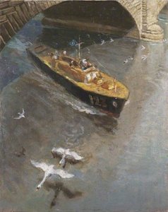 Wartime Traffic On The River Thames Royal Air Force Sea Rescue Launch, London Bridge — John Edgar Platt