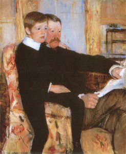 Portrait Of Alexander J. Cassat And His Son Robert Kelso Cassatt — Mary Stevenson Cassatt
