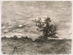 Moonlit Landscape — Henri-joseph Harpignies