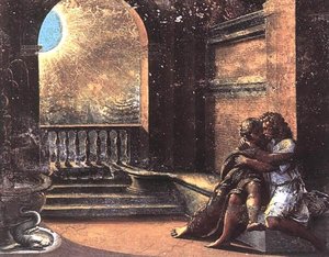 Isaac And Rebecca Spied Upon By Abimelech (loggia On The Second Floor, Palazzi Pontifici, Vatican) — Raphael