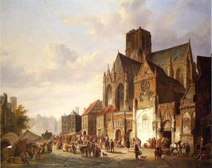 View Of Montelspran — Cornelis Springer