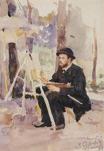 Portrait Of I. S. Ostroukhov — Vasily Ivanovich Surikov