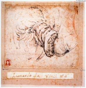 Sleeve Study For The Annunciation — Leonardo Da Vinci, High Renaissance