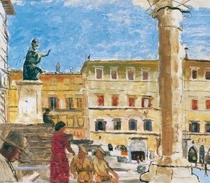 Scene In Front Of The Cathedral, Perugia — Carel Victor Morlais Weight