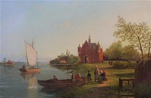 Dutch River Landscape — William Raymond Dommersen