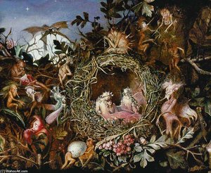 Fairies In A Bird's Nest