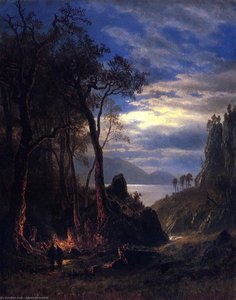 The Campfire — Albert Bierstadt