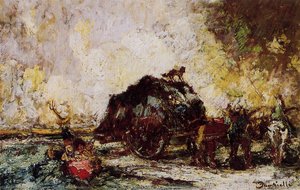 The Hay Card — Adolphe Joseph Thomas Monticelli