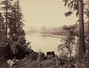 Castle Rock, Columbia River — Carleton Watkins, American Romanticism