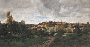 Landscape Near Auvers — Charles-françois Daubigny