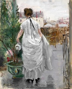 Young Woman Watering A Shrub — Berthe Morisot