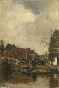 Oud Buurtje Aan Het Water — Jacob Henricus Maris