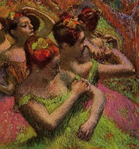 Ballerinas Adjusting Their Dresses — Edgar Degas