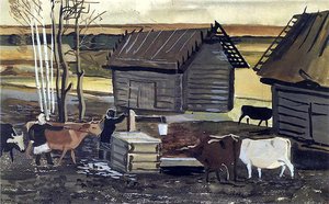 Autumn. Watering Place — Aleksandr Deyneka