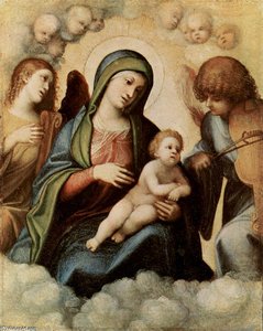 Madonna And Child In Glory With Angels — Antonio Allegri Da Correggio