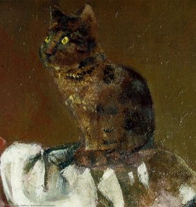 Cat With Mirror Iii Detalj 1thomas Ammann Fi — Balthus, Other