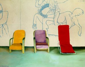 3 Chairs Picasso — David Hockney
