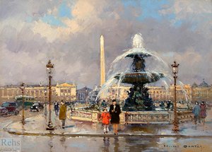 Fountain On Place De La Concorde — Edouard Cortès
