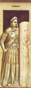 Scrovegni - [41] - Fortitude — Giotto Di Bondone, Medieval Art Movement