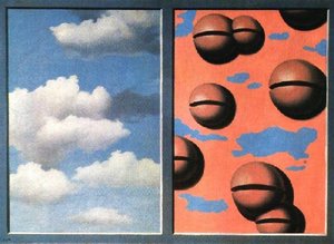 Pink Belles, Tattered Skies — René Magritte