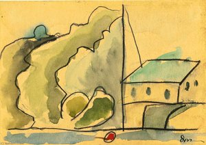 Harbor With Red Buoy — Arthur Garfield Dove, American Modernism