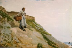 Girl Carrying A Basket — Winslow Homer