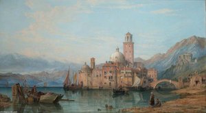 An Italian Lake Scene