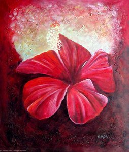 Red Flower Closeup — Georgia O'keeffe