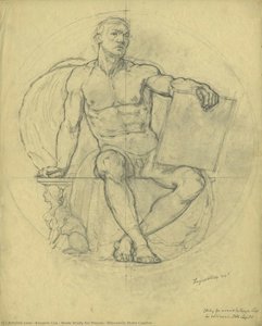 Nude Study For Mosaic, Wisconsin State Capitol, — Kenyon Cox, Contemporary Realism