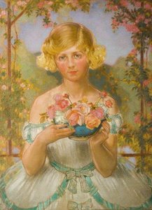 Jane With A Bowl Of Roses — William Shackleton