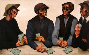 Four Card Players — Ivor Weiss, Social Realism