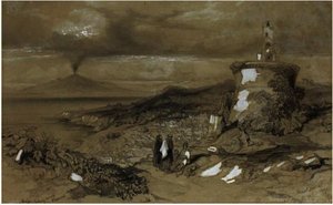 Massa Looking Towards Vesuvius — Edward Lear