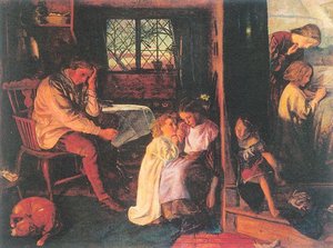 Bedtime — Arthur Hughes, Pre-raphaelites