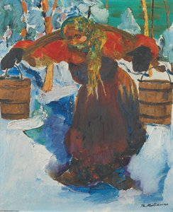 Russian Baba Carrying Water — Filipp Andreevich Maliavin