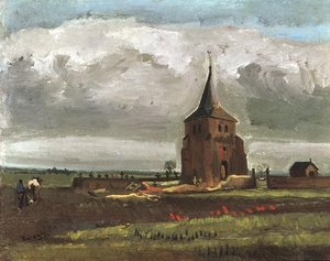 Old Tower At Nuenen With A Ploughman, The — Vincent Willem Van Gogh