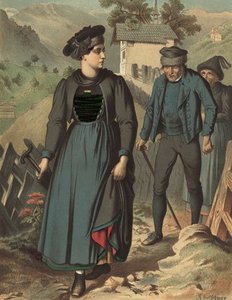 German Costume Vorarlberg Klosterthal — Albert Kretschmer