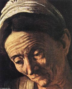 Supper At Emmaus (detail) (21) — Caravaggio, Baroque