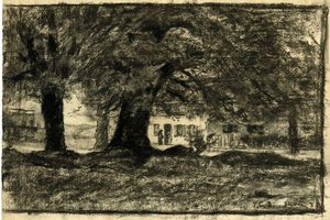 Trees And A House — Theodore Clement Steele