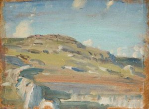 An Exmoor Landscape (recto) — Sir Alfred James Munnings